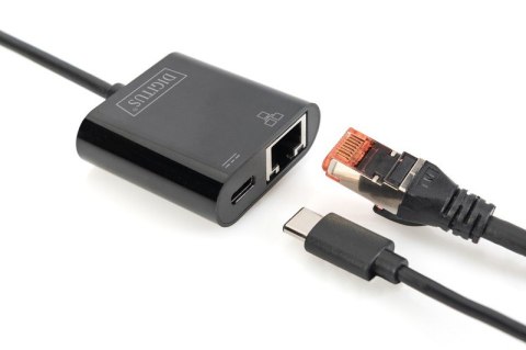 Karta sieciowa przewodowa USB 3.0 Typ C do RJ45 Gigabit Ethernet oraz 1xUSB Typ C z PD 2.0 Karta sieciowa przewodowa USB 3.0 Typ C do RJ45 Gigabit Ethernet oraz 1xUSB Typ C z PD 2.0