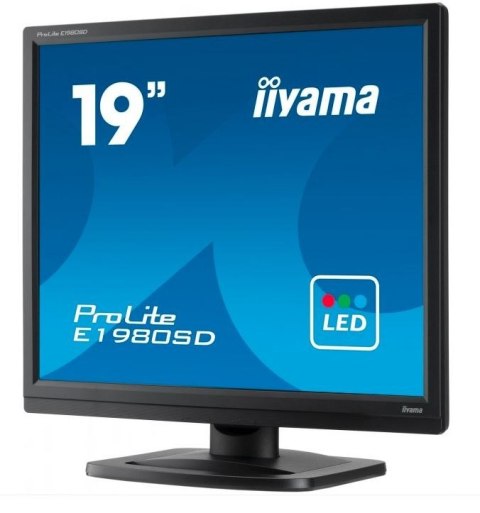 Monitor 19 cali ProLite E1980D-B1 VGA,DVI,5:4,TN,5ms,250cd Monitor 19 cali ProLite E1980D-B1 VGA,DVI,5:4,TN,5ms,250cd