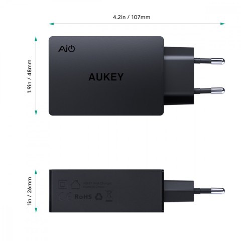 PA-T14 ładowarka sieciowa 3xUSB Quick Charge 3.0 7.8A 42W PA-T14 ładowarka sieciowa 3xUSB Quick Charge 3.0 7.8A 42W