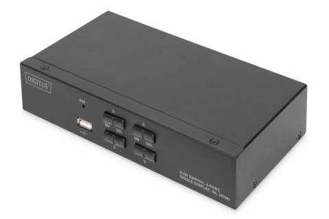 Przełącznik KVM 4 portowy HDMI, 4K 30Hz Przełącznik KVM 4 portowy HDMI, 4K 30Hz