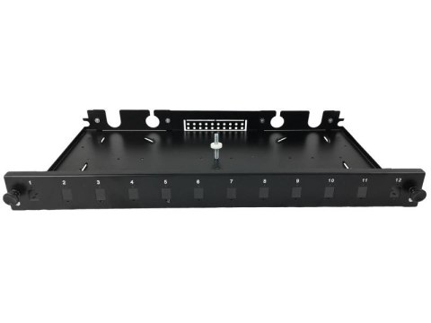 Przełącznica światłowodowa 12xSC simplex / 12xLC duplex 19\" 1U z płytą czołową oraz akces. montaż. Przełącznica światłowodowa 12xSC simplex / 12xLC duplex 19\" 1U z płytą czołową oraz akces. montaż.