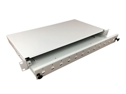 Przełącznica światłowodowa 12xSC simplex / 12xLC duplex 19\" 1U z płytą czołową oraz akces. montaż Przełącznica światłowodowa 12xSC simplex / 12xLC duplex 19\" 1U z płytą czołową oraz akces. montaż