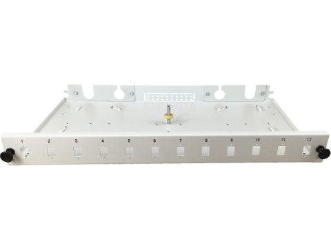 Przełącznica światłowodowa 12xSC simplex / 12xLC duplex 19\" 1U z płytą czołową oraz akces. montaż Przełącznica światłowodowa 12xSC simplex / 12xLC duplex 19\" 1U z płytą czołową oraz akces. montaż