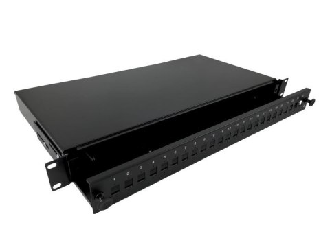 Przełącznica światłowodowa 24xSC simplex 19" 1U z płytą czołową oraz akcesoriami montażowymi Przełącznica światłowodowa 24xSC simplex 19" 1U z płytą czołową oraz akcesoriami montażowymi