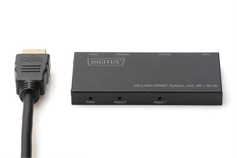 Rozdzielacz (Splitter) Ultra Slim HDMI 1x2 4K 60Hz 3D HDR HDCP 2.2 18 Gbps Micro USB Rozdzielacz (Splitter) Ultra Slim HDMI 1x2 4K 60Hz 3D HDR HDCP 2.2 18 Gbps Micro USB