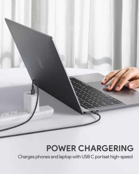 CB-CC3 OEM kabel USB-C - USB-C 3m 60W PD 20V nylonowy oplot czarny
