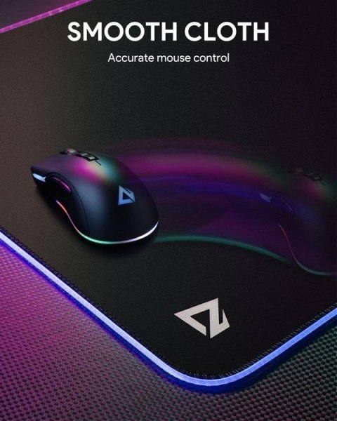 KM-P8 RGB M gamingowa podkładka pod mysz | 450x400x4mm | wodoodporna | gumowany spód | 11 efektów świetlnych KM-P8 RGB M gamingowa podkładka pod mysz | 450x400x4mm | wodoodporna | gumowany spód | 11 efektów świetlnych