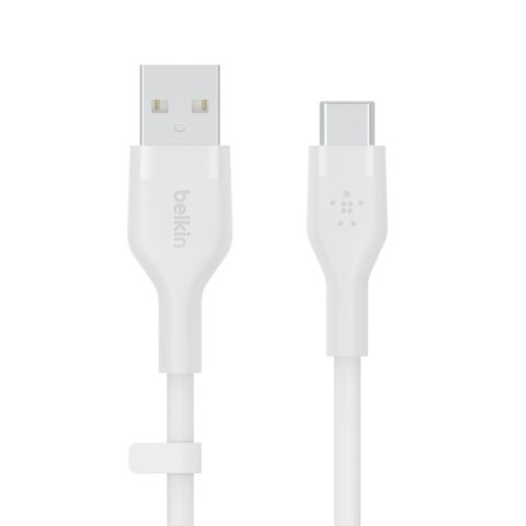 Kabel BoostCharge USB-A do USB-C silikonowy 2m, biały Kabel BoostCharge USB-A do USB-C silikonowy 2m, biały