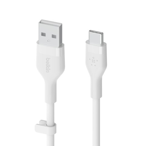 Kabel BoostCharge USB-A do USB-C silikonowy 2m, biały Kabel BoostCharge USB-A do USB-C silikonowy 2m, biały