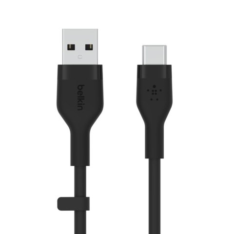 Kabel BoostCharge USB-A do USB-C silikonowy 2m, czarny Kabel BoostCharge USB-A do USB-C silikonowy 2m, czarny