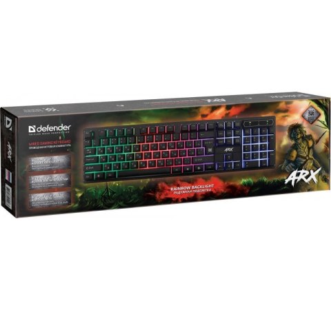 Klawiatura gamingowa ARX GK-196L przewodowa podświetlenie LED Klawiatura gamingowa ARX GK-196L przewodowa podświetlenie LED