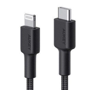 CB-CL03 kabel Lightning - USB-C 2m MFi Apple USB-PD nylonowy oplot czarny