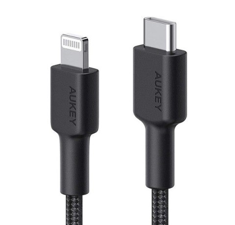 CB-CL03 kabel Lightning - USB-C 2m MFi Apple USB-PD nylonowy oplot czarny