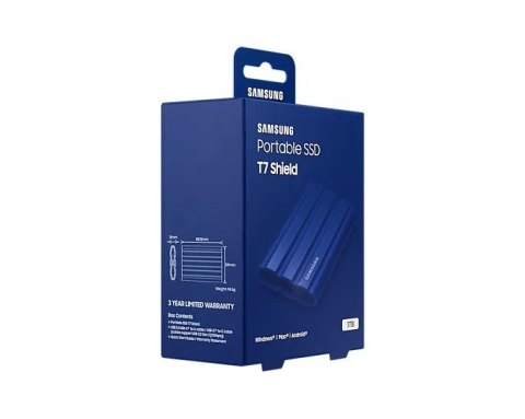 Dysk SSD T7 Shield 1TB USB 3.2, niebieski Dysk SSD T7 Shield 1TB USB 3.2, niebieski