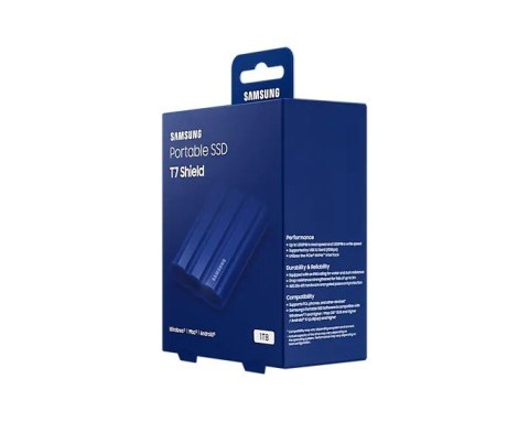 Dysk SSD T7 Shield 1TB USB 3.2, niebieski Dysk SSD T7 Shield 1TB USB 3.2, niebieski