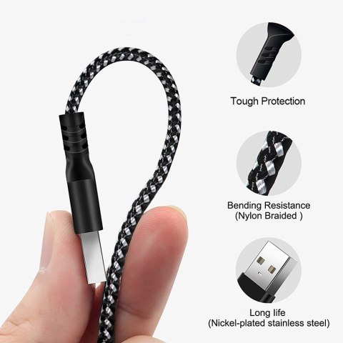 Kabel lightning fast charge 2.4A MCE481 Czarny