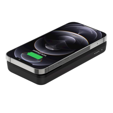 PowerBank 10 000 mAh 10W magnetyczny, bezprzewodowy + 18W PD, czarny PowerBank 10 000 mAh 10W magnetyczny, bezprzewodowy + 18W PD, czarny