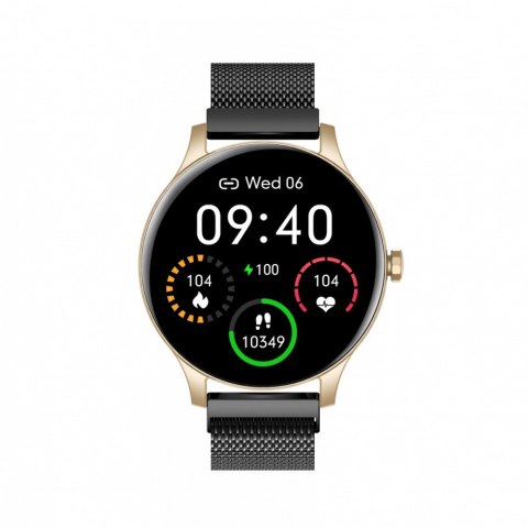Smartwatch Classy złoto-czarny stalowy Smartwatch Classy złoto-czarny stalowy