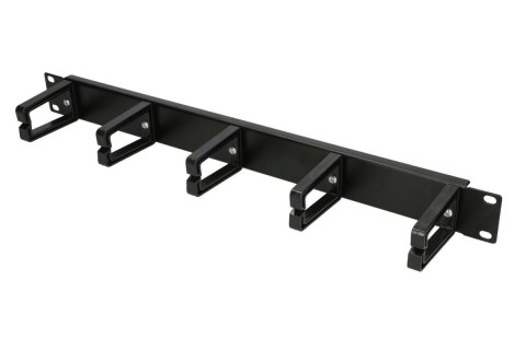Organizer kabli 1U z plastikowymi uchwytami Organizer kabli 1U z plastikowymi uchwytami