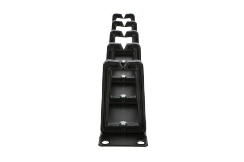 Organizer kabli 1U z plastikowymi uchwytami Organizer kabli 1U z plastikowymi uchwytami