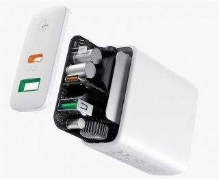 PA-D1 White ładowarka sieciowa 2xUSB Power Delivery (1xUSB A + 1xUSB C) 5.4A 30W Dynamic Detect
