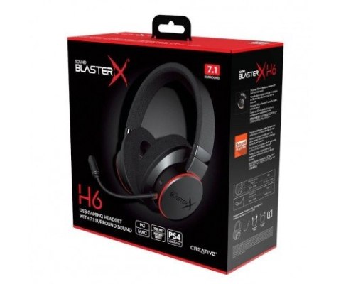Słuchawki gaming Sound BlasterX H6 Słuchawki gaming Sound BlasterX H6