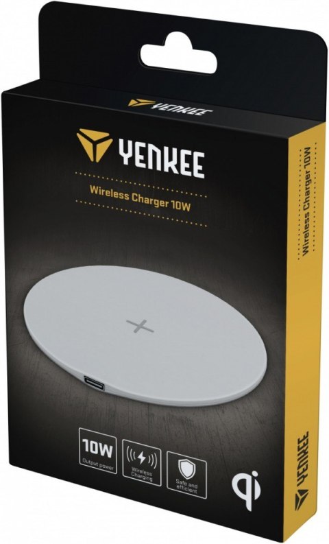 Ładowarka bezprzewodowa 10W YAC 5110WH, LED, certyfikat Qi Ładowarka bezprzewodowa 10W YAC 5110WH, LED, certyfikat Qi