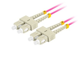 Patchcord światłowodowy Mm Sc/Upc-Sc/Upc Duplex 3.0mm 2m fioletowy
