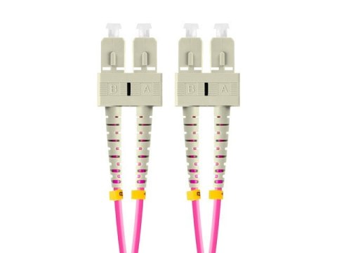 Patchcord światłowodowy Mm Sc/Upc-Sc/Upc Duplex 3.0mm 2m fioletowy Patchcord światłowodowy Mm Sc/Upc-Sc/Upc Duplex 3.0mm 2m fioletowy