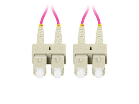Patchcord światłowodowy Mm Sc/Upc-Sc/Upc Duplex 3.0mm 2m fioletowy Patchcord światłowodowy Mm Sc/Upc-Sc/Upc Duplex 3.0mm 2m fioletowy