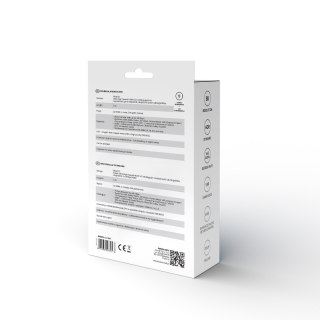 Kabel HDMI (M) v2.1, kątowy, 3m, 8K, miedź, niebiesko-czarny, złote końcówki, ethernet/3D, CL-148