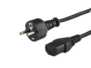 Kabel zasilający Schuko męski - IEC C13, 1,2m, wielopak 10szt., CL-89