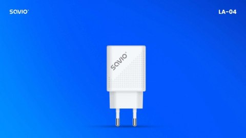 Ładowarka sieciowa USB Quick Charge, Power Delivery 3.0, 18W, LA-04 Ładowarka sieciowa USB Quick Charge, Power Delivery 3.0, 18W, LA-04
