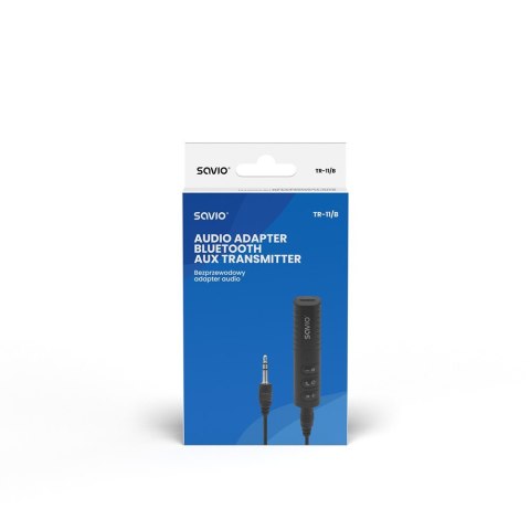 Transmiter/Odbiornik audio Jack 3,5mm, czarny, TR-11/B Transmiter/Odbiornik audio Jack 3,5mm, czarny, TR-11/B