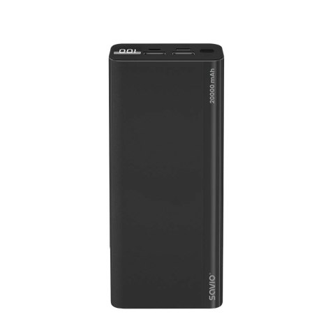 Power bank 20000 mAh, czarny, BA-05 Power bank 20000 mAh, czarny, BA-05