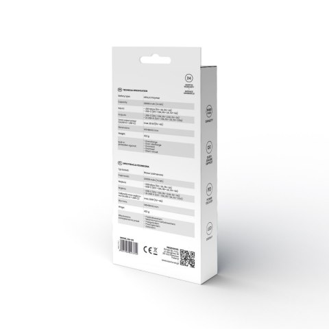 Power bank 20000 mAh, czarny, BA-05 Power bank 20000 mAh, czarny, BA-05