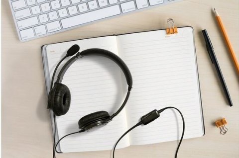 Słuchawki z mikrofonem 3.5mm jack z regulacją głośności Słuchawki z mikrofonem 3.5mm jack z regulacją głośności