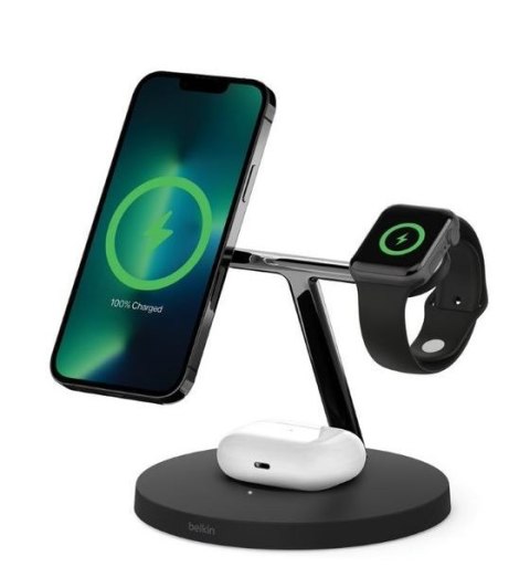 Bezprzewodowa podstawka ładująca BOOST CHARGE PRO 3w1 MagSafe czarna Bezprzewodowa podstawka ładująca BOOST CHARGE PRO 3w1 MagSafe czarna