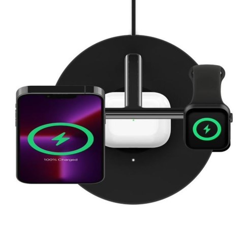 Bezprzewodowa podstawka ładująca BOOST CHARGE PRO 3w1 MagSafe czarna Bezprzewodowa podstawka ładująca BOOST CHARGE PRO 3w1 MagSafe czarna