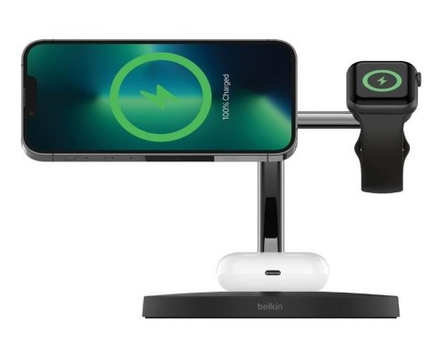 Bezprzewodowa podstawka ładująca BOOST CHARGE PRO 3w1 MagSafe czarna Bezprzewodowa podstawka ładująca BOOST CHARGE PRO 3w1 MagSafe czarna