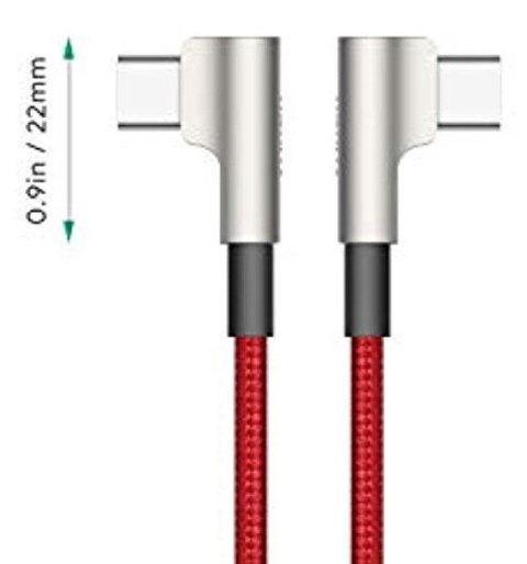 CB-CMD37 OEM kabel USB-C - USB-C 1m 60W PD 3A 20V nylonowy oplot czerwony