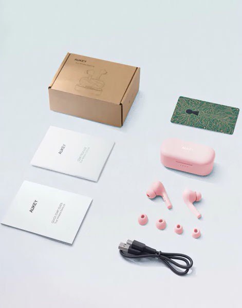 EP-T21S Pink True Wireless Słuchawki Bluetooth 5.0 | 3D SurroundSound | Move Compact II | wodoodporne IPX6 | 30h