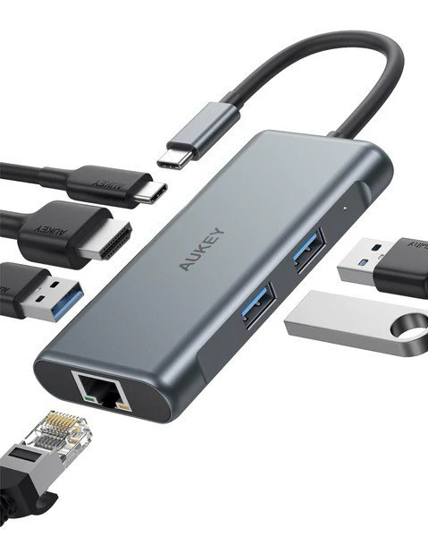 CB-C75 aluminiowy Hub USB-C | 6w1 | RJ45 Ethernet 10/100/1000Mbps | 3xUSB 3.1 | HDMI 4k@30Hz | USB-C Power Delivery 100W CB-C75 aluminiowy Hub USB-C | 6w1 | RJ45 Ethernet 10/100/1000Mbps | 3xUSB 3.1 | HDMI 4k@30Hz | USB-C Power Delivery 100W