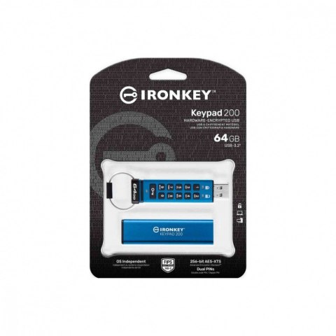 Pendrive 64GB IronKey Keypad 200 FIPS140-3 Lvl3 AES-256 Pendrive 64GB IronKey Keypad 200 FIPS140-3 Lvl3 AES-256