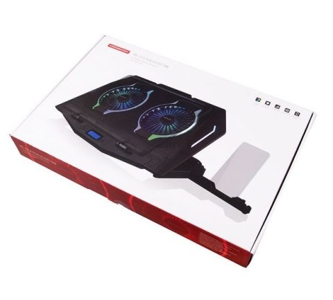 Podstawka chłodząca pod laptopa CF21 RGB SILENT FAN Czarna Podstawka chłodząca pod laptopa CF21 RGB SILENT FAN Czarna