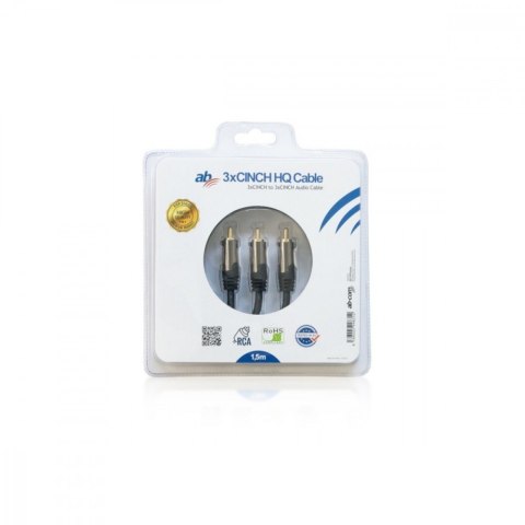Kabel AB HQ 3xCINCH 1,5m Kabel AB HQ 3xCINCH 1,5m