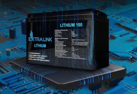 Akumulator LiFePO4 100AH 12.8V BMS EX.30455 Akumulator LiFePO4 100AH 12.8V BMS EX.30455