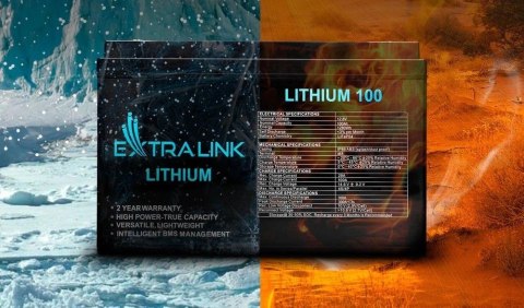 Akumulator LiFePO4 100AH 12.8V BMS EX.30455 Akumulator LiFePO4 100AH 12.8V BMS EX.30455