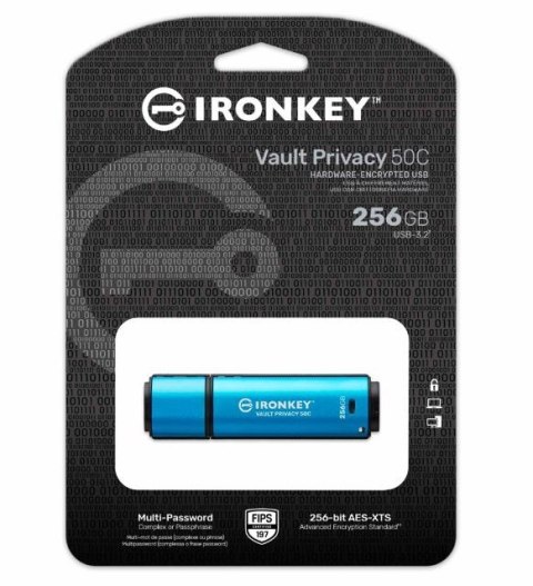 Pendrive 256GB IronKey Vault Privacy 50C AES-256 FIPS-197 Pendrive 256GB IronKey Vault Privacy 50C AES-256 FIPS-197