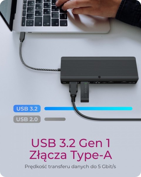 Stacja dokująca IB-DK4080AC 9w1,2x HDMI & 2x DisplayPoprt,USB,Headset combo, LAN, Power delivery up to 100W Stacja dokująca IB-DK4080AC 9w1,2x HDMI & 2x DisplayPoprt,USB,Headset combo, LAN, Power delivery up to 100W